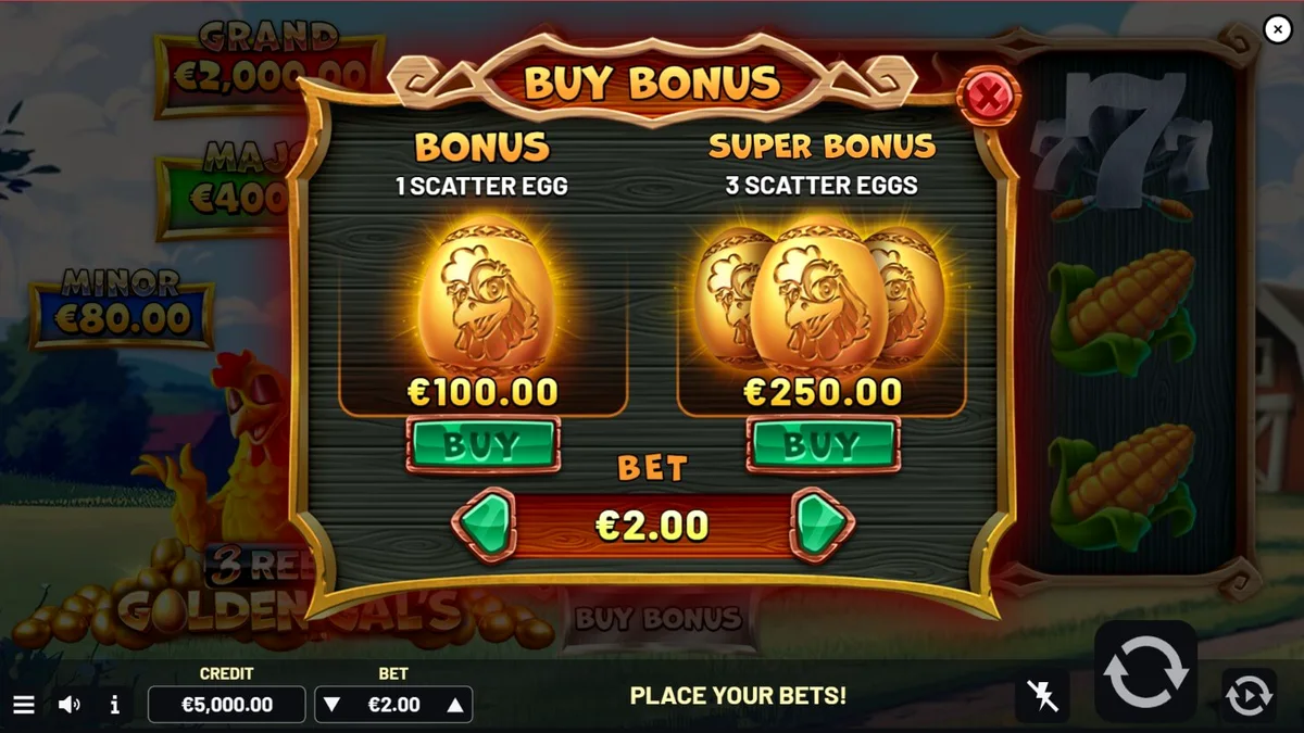 Tampilan visual slot Golden Gal’s 3 Reels dengan tema pertanian ceria