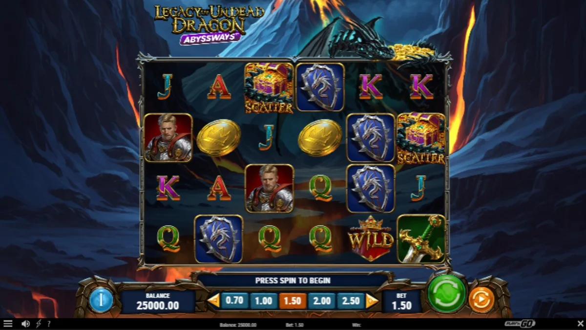 Naga mayat hidup yang menjaga harta karun dalam slot Legacy of Undead Dragon Abyssways