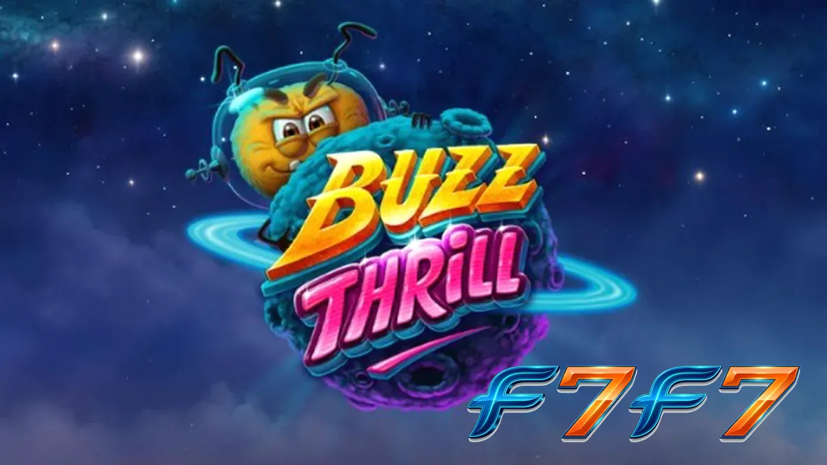 Tampilan visual slot Buzz Thrill dengan tema lebah alien dan grid unik